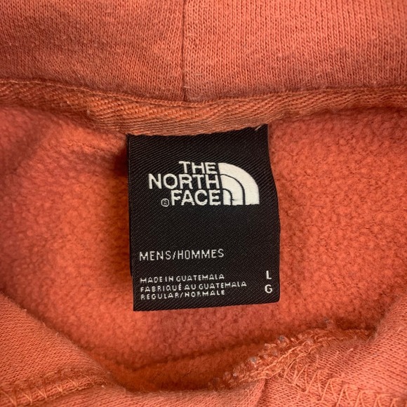The North Face Men's Large Rust Orange Logo Pullover Hoodie Sweatshirt Outdoor - Picture 3 of 10